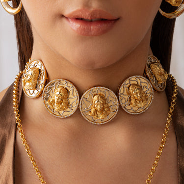 Luminous Legacy Choker Necklace - Gold Plated
