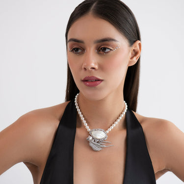 Desiree 92.5 Silver Necklace - A Siren in the Club
