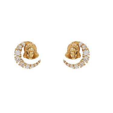 Crystal Cascade Stud Earrings - Gold Plated