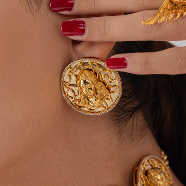 Rise in Glory Stud Earrings - Gold Plated