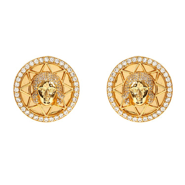 Ethereal Aura Stud Earrings - Gold Plated