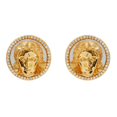 Gleaming Grace Stud Earrings - Gold Plated