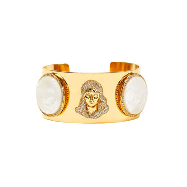 Studded Seraphim's Descent Bracelet - Gold Plated