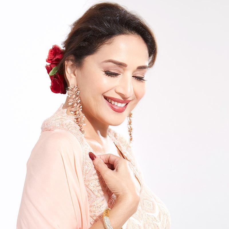 Madhuri Dixit Wearing Our Asma Earrings Oplina jewellery 