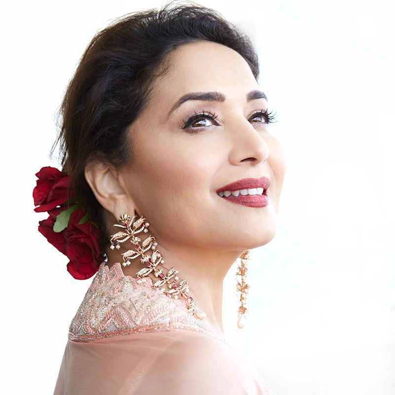 Madhuri Dixit Wearing Our Asma Earrings Oplina jewellery 