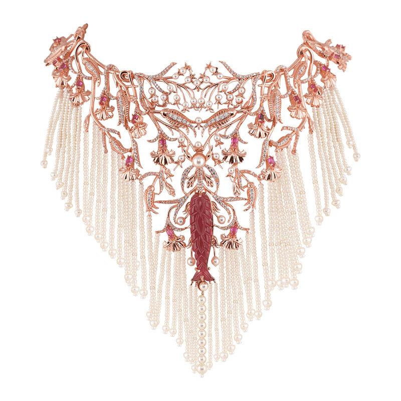 Laleh Bib Pearl Necklace