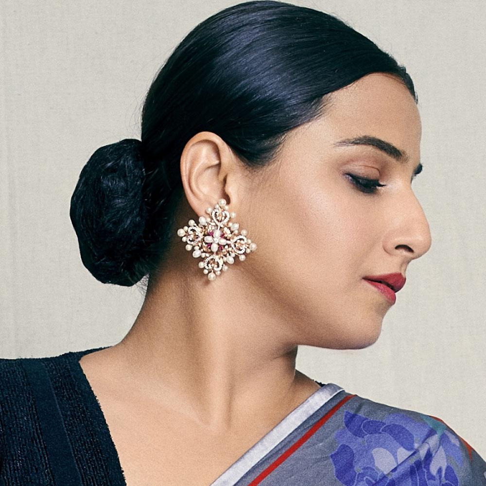 Vidya Balan Wearing Our Estere Earrings Opalina Jewellery 