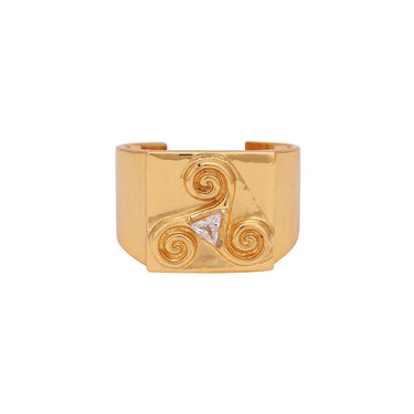 Triskele Gold Plated Ring
