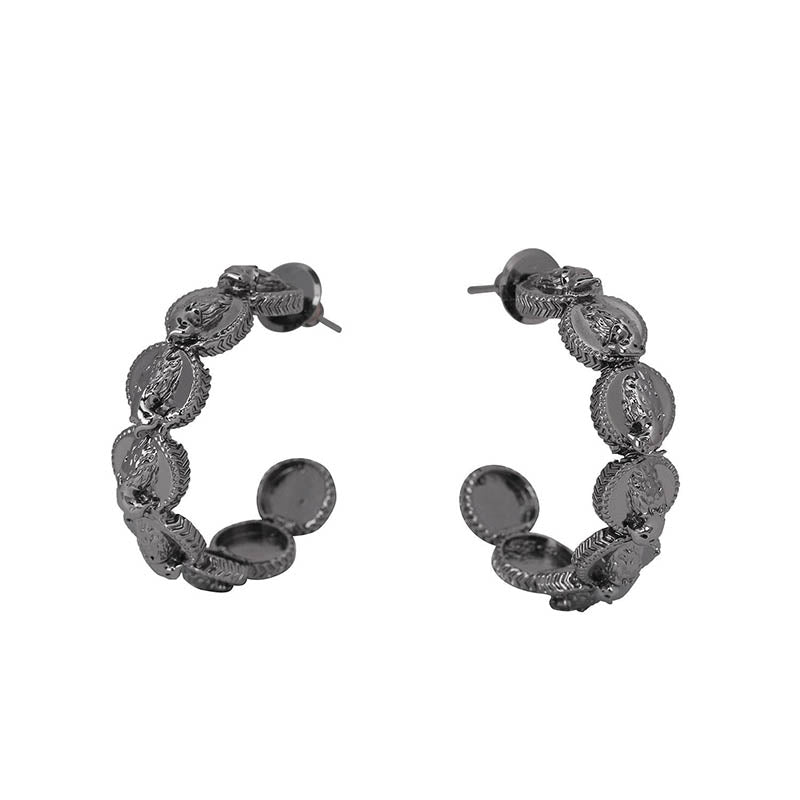 Mini Gunmetal Providence Hoops