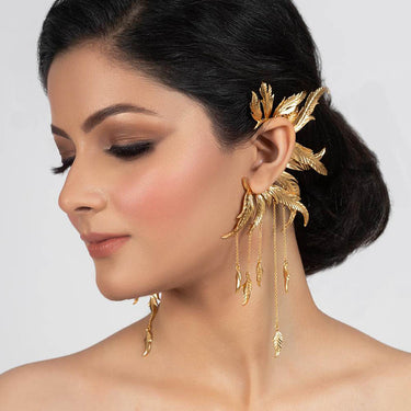 Cotyledon Gold Plated Ear Cuffs