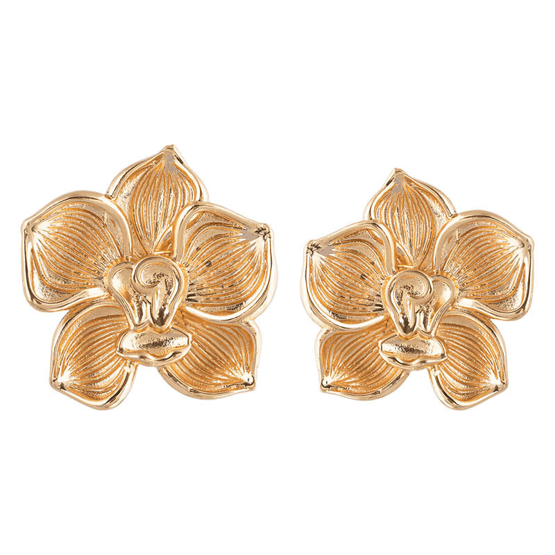 Load image into Gallery viewer, Matte Gold Fiore Studs
