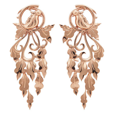 Birds of Paradise Earrings - Rose Gold Plated