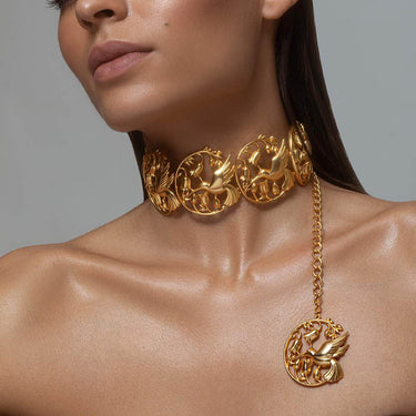 Felicity Gold Plated Choker Necklace