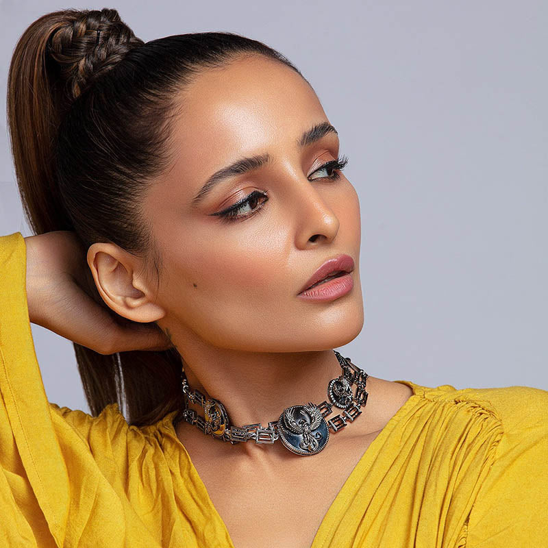 Gunmetal Dorothea Layered Choker